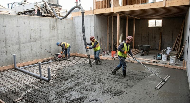 Basement Concrete Installation in Woodbridge, NJ