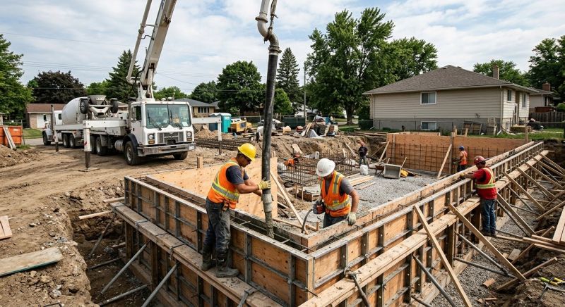Foundation Wall Pouring in Maplewood, NJ