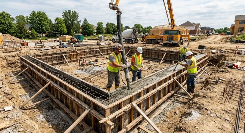 Foundation Wall Pouring in Scotch Plains, NJ